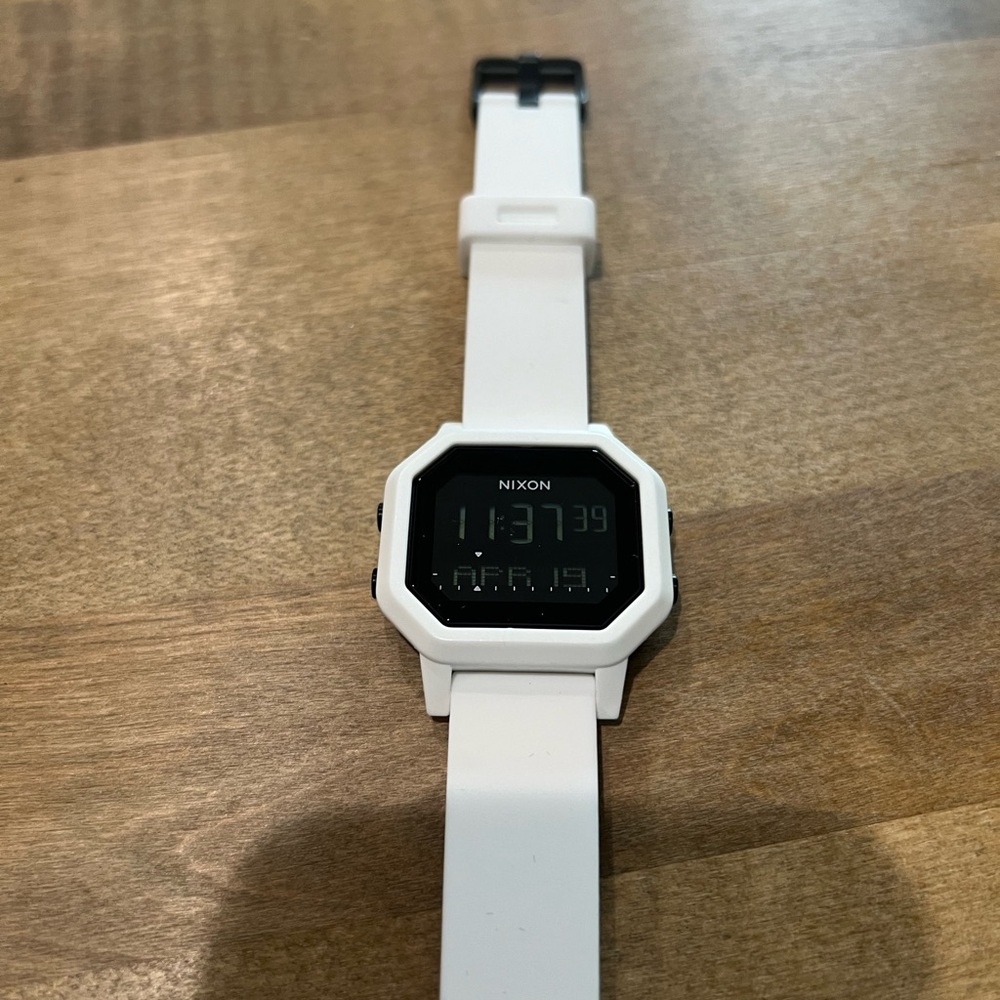 Nixon White Digital Watch